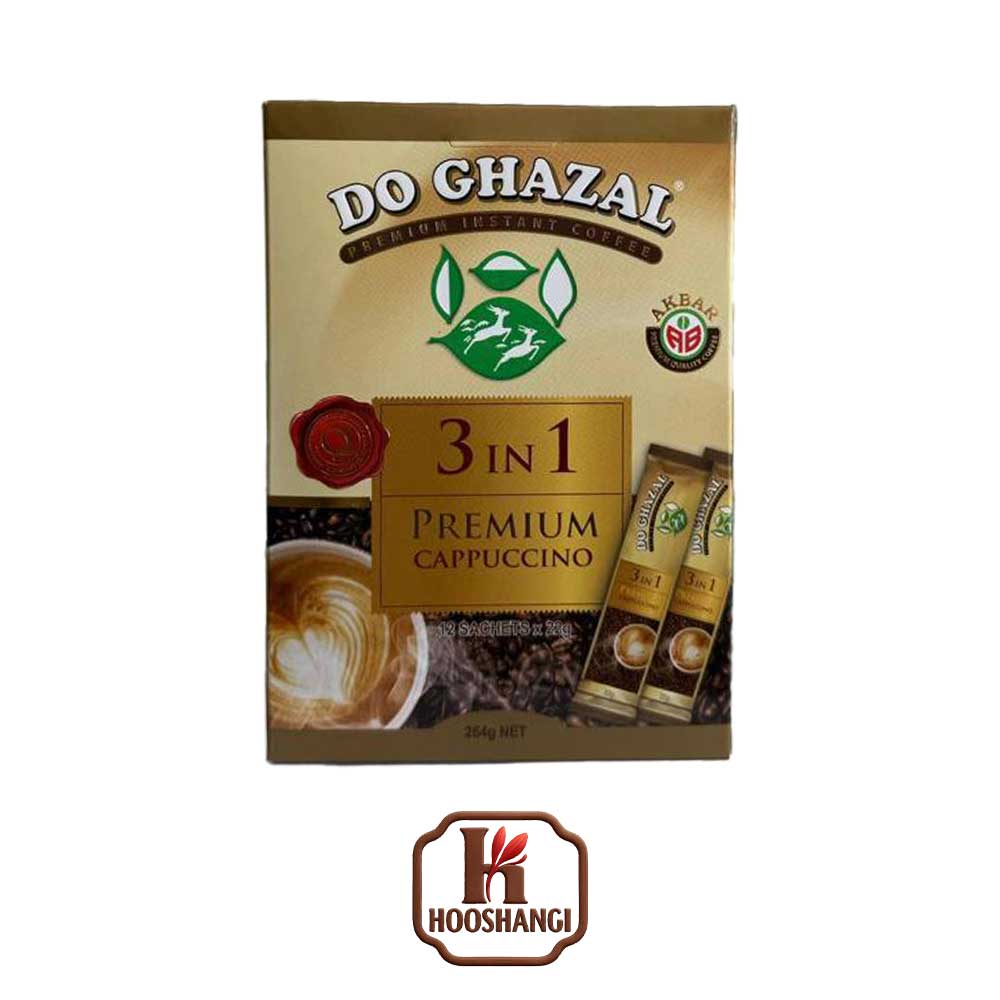 کاپوچینو دو غزال پرمیوم بسته 12 عددی